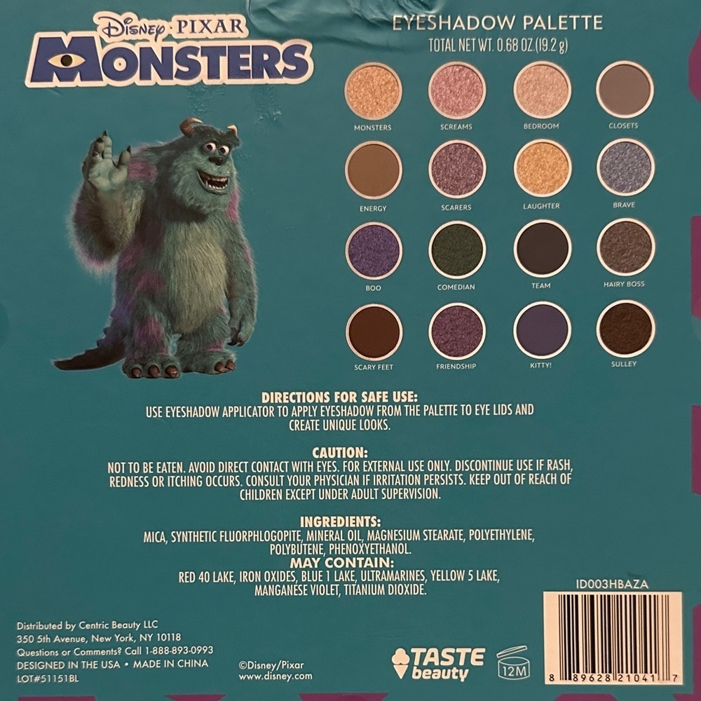 Disneys Monsters, Inc eyeshadow palette - Picture 3 of 9